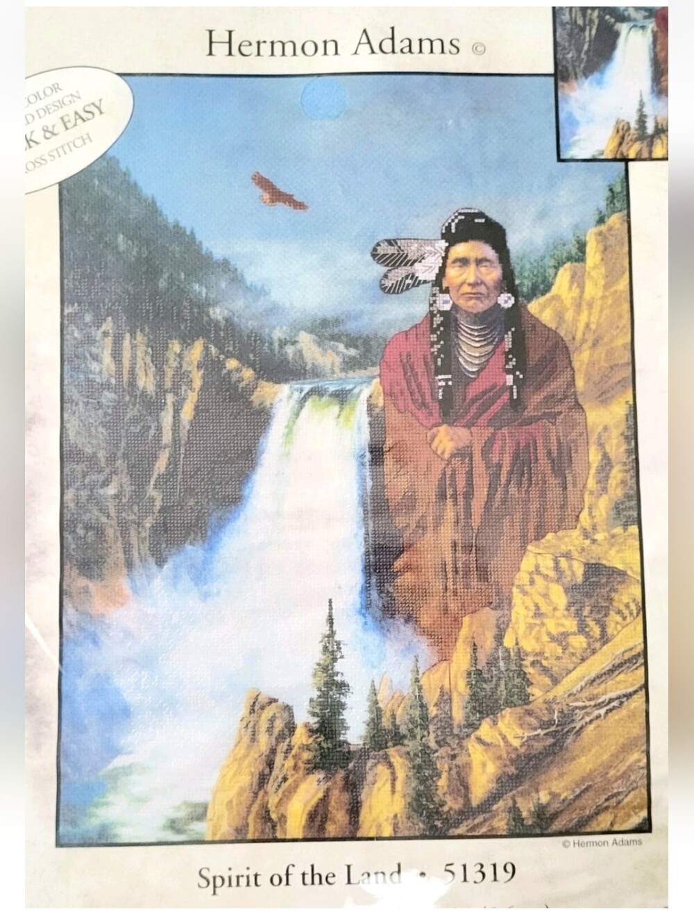 2001 CANDAMAR "SPIRIT OF THE LAND" EMBELLISHED  CROSS STITCH KIT *NEW*